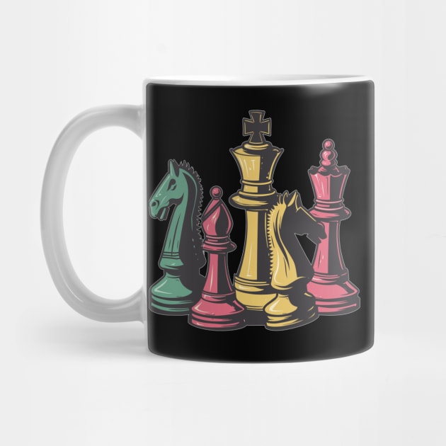 Amateur Chess Lovers Retro Chess Art Grandmaster Chess Player by RetroZin